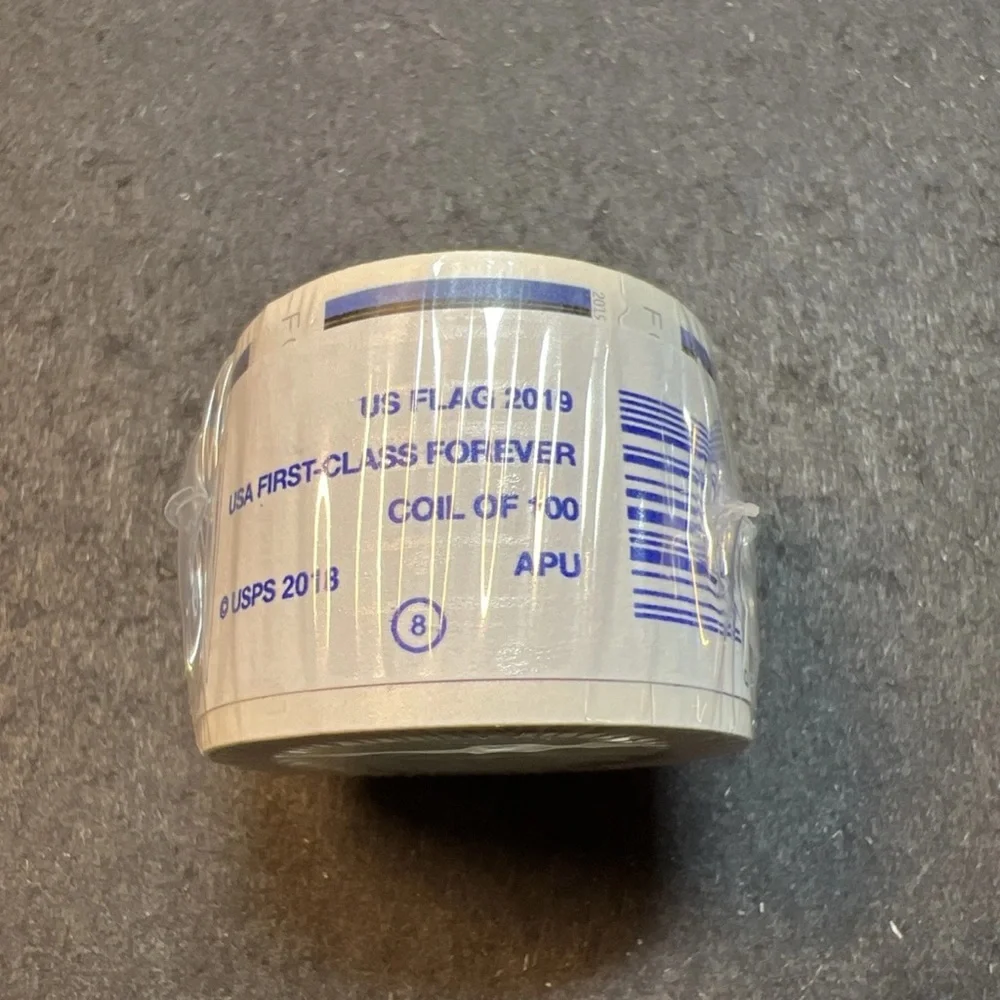 10 Rolls 2019 First-Class Forever Stamp - Blue and White